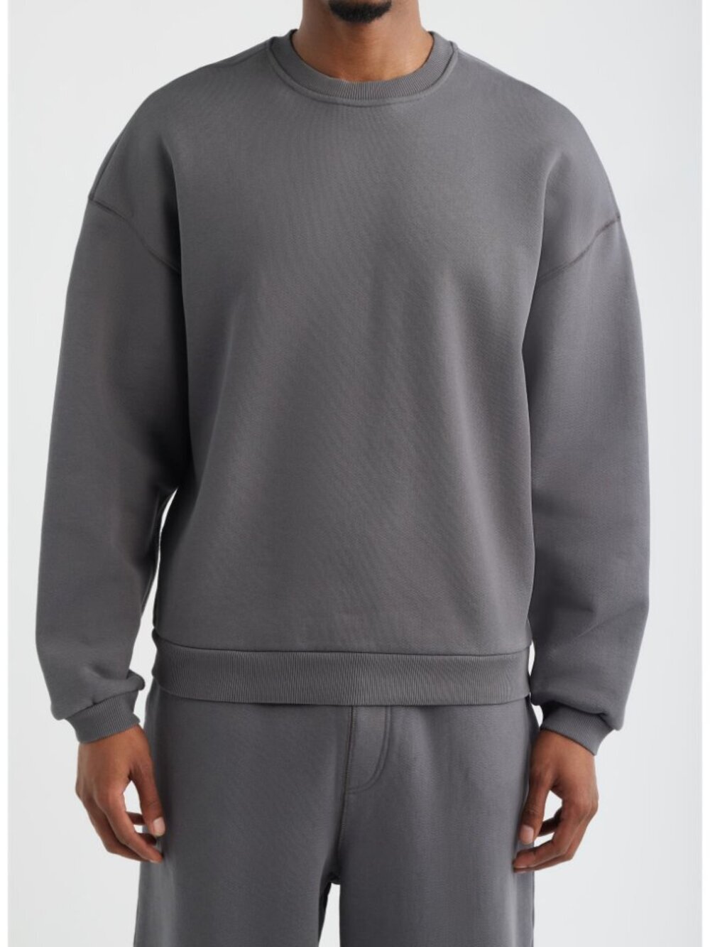 Elwood Core Oversize Crewneck Sweatshirt - Vintage Grey - Size Small